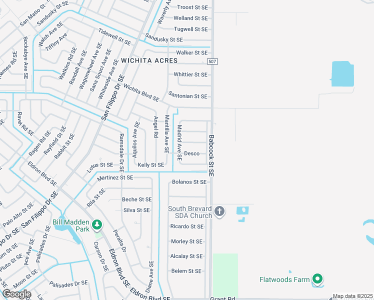 map of restaurants, bars, coffee shops, grocery stores, and more near 1639 Desco in Palm Bay