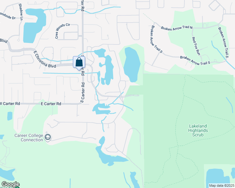 map of restaurants, bars, coffee shops, grocery stores, and more near 1135 Viewpoint Way in Lakeland