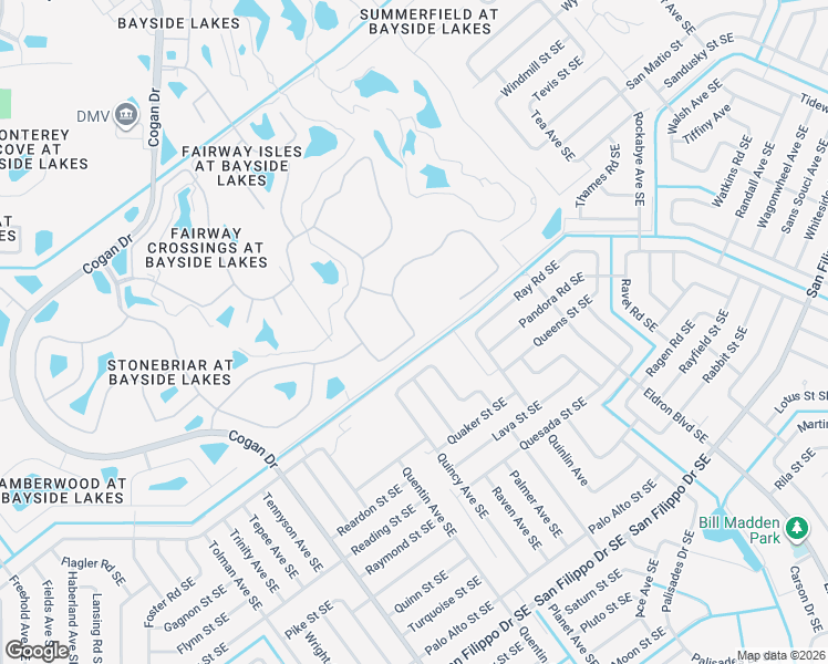 map of restaurants, bars, coffee shops, grocery stores, and more near 705 Old Country Road South East in Palm Bay