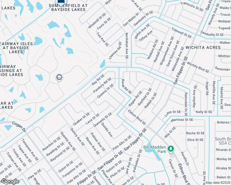 map of restaurants, bars, coffee shops, grocery stores, and more near 2339 Ramona Avenue Southeast in Palm Bay