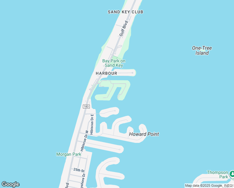 map of restaurants, bars, coffee shops, grocery stores, and more near 1613 Sand Key Estates Court in Clearwater