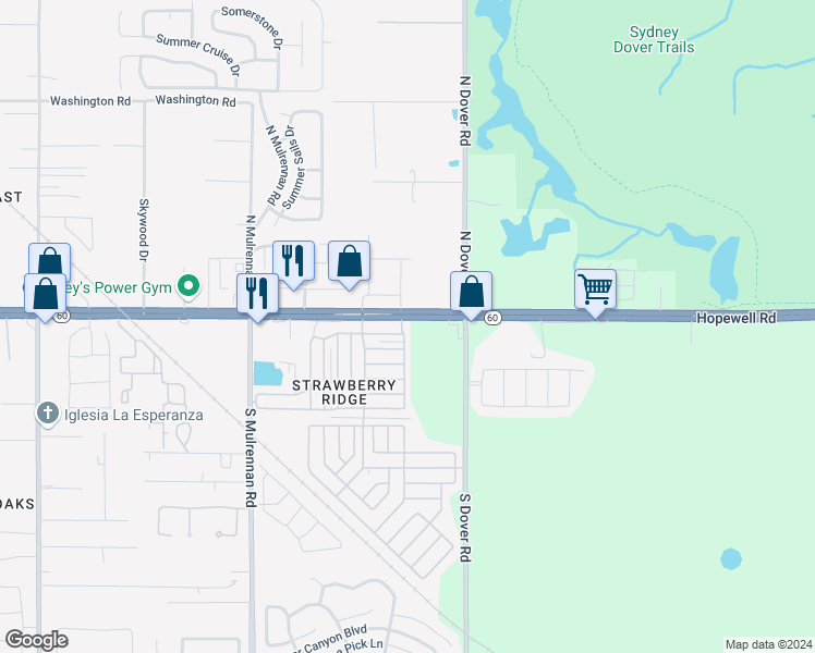 map of restaurants, bars, coffee shops, grocery stores, and more near 100 Taho Circle in Valrico