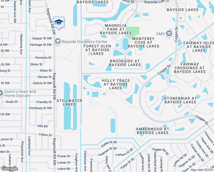 map of restaurants, bars, coffee shops, grocery stores, and more near 228 Abernathy Circle in Palm Bay