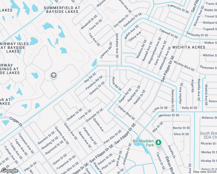 map of restaurants, bars, coffee shops, grocery stores, and more near 2339 Ramona Avenue Southeast in Palm Bay