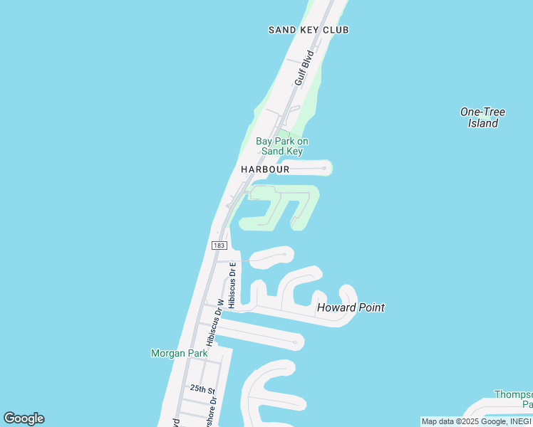 map of restaurants, bars, coffee shops, grocery stores, and more near 1632 Sand Key Estates Court in Clearwater