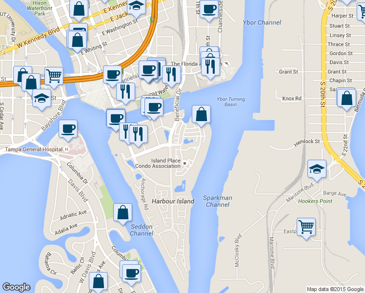 map of restaurants, bars, coffee shops, grocery stores, and more near 611 Arbor Lake Lane in Tampa