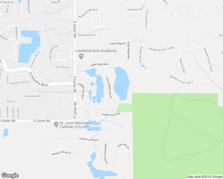 map of restaurants, bars, coffee shops, grocery stores, and more near 6986 Lake Eaglebrooke Drive in Lakeland