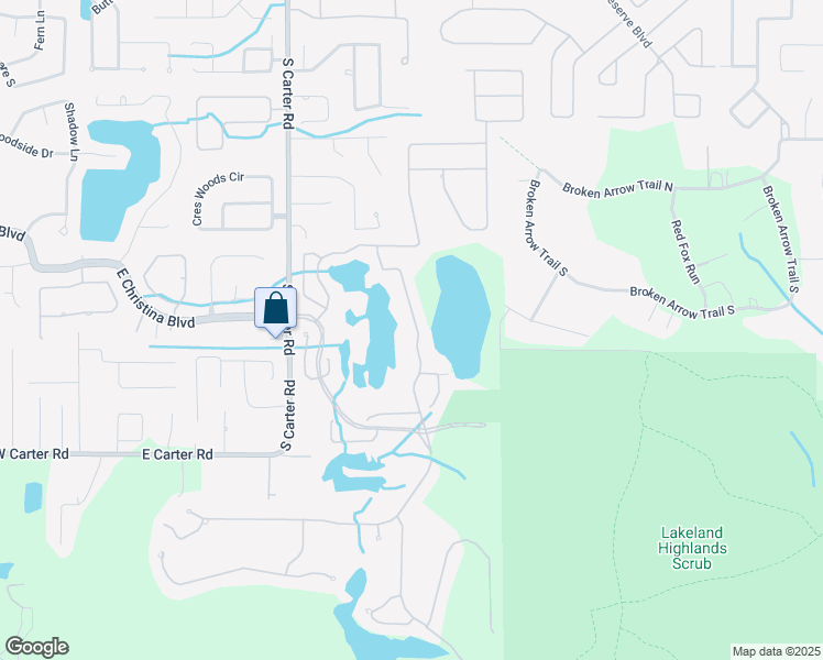 map of restaurants, bars, coffee shops, grocery stores, and more near 6973 Lake Eaglebrooke Drive in Lakeland