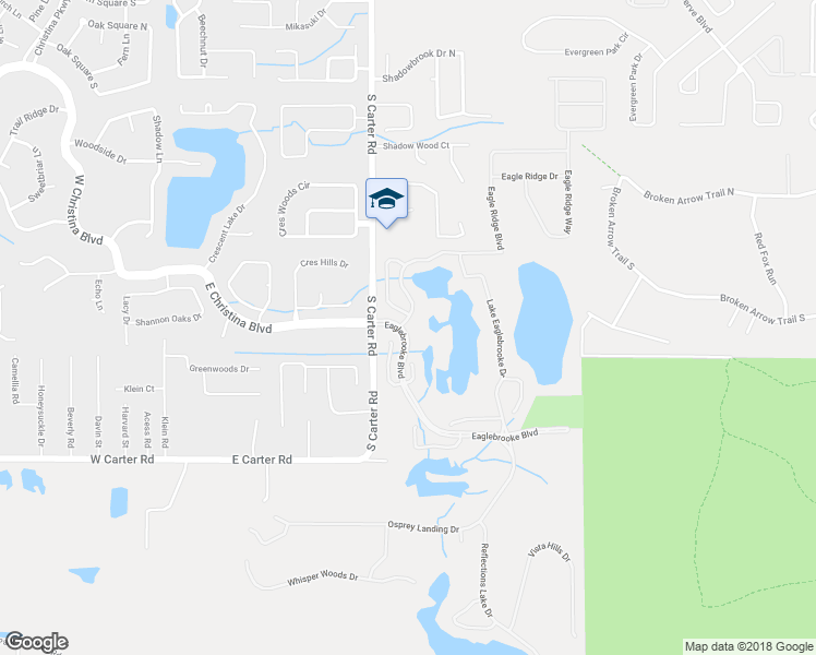 map of restaurants, bars, coffee shops, grocery stores, and more near 6812 Eaglebrooke Boulevard in Lakeland