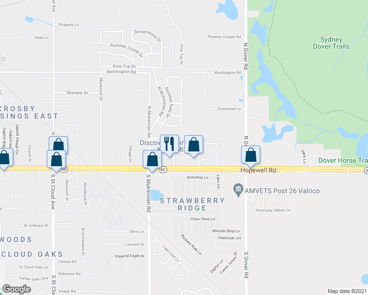 map of restaurants, bars, coffee shops, grocery stores, and more near 211 Hardcastle Place in Valrico