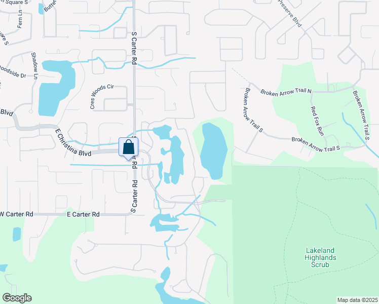 map of restaurants, bars, coffee shops, grocery stores, and more near 6973 Lake Eaglebrooke Drive in Lakeland