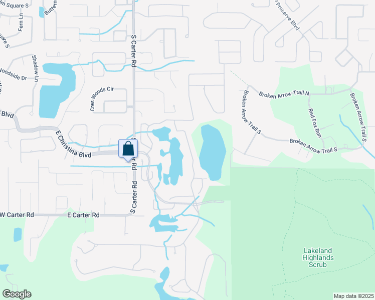 map of restaurants, bars, coffee shops, grocery stores, and more near 6973 Lake Eaglebrooke Drive in Lakeland