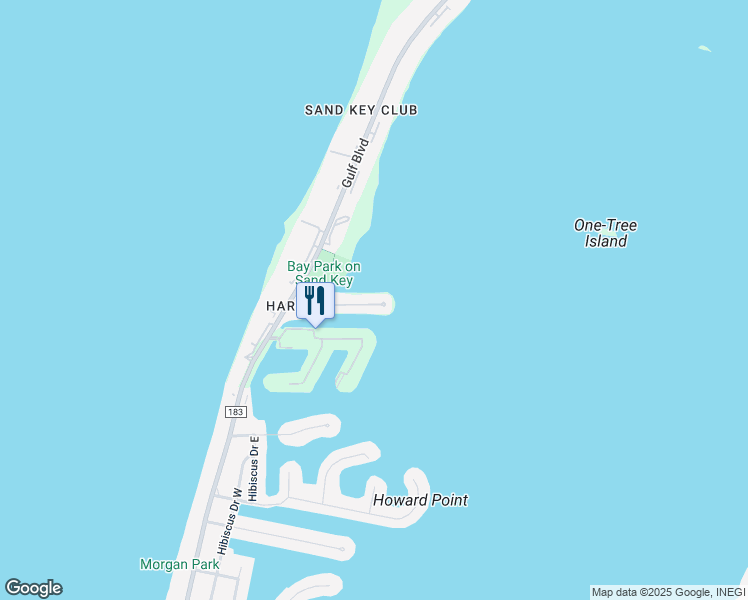 map of restaurants, bars, coffee shops, grocery stores, and more near 142 Marina Del Rey Court in Clearwater