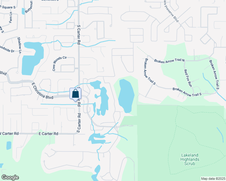 map of restaurants, bars, coffee shops, grocery stores, and more near 6924 Lake Eaglebrooke Drive in Lakeland