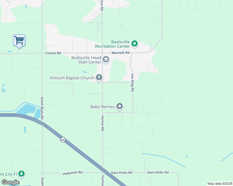 map of restaurants, bars, coffee shops, grocery stores, and more near 2413 Ed Brown Lane in Plant City