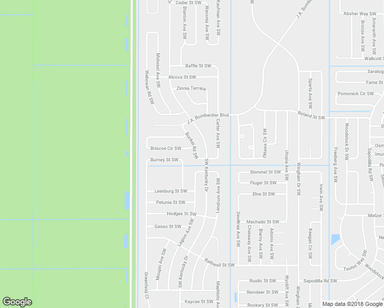 map of restaurants, bars, coffee shops, grocery stores, and more near 2280 Bucket Road Southwest in Palm Bay