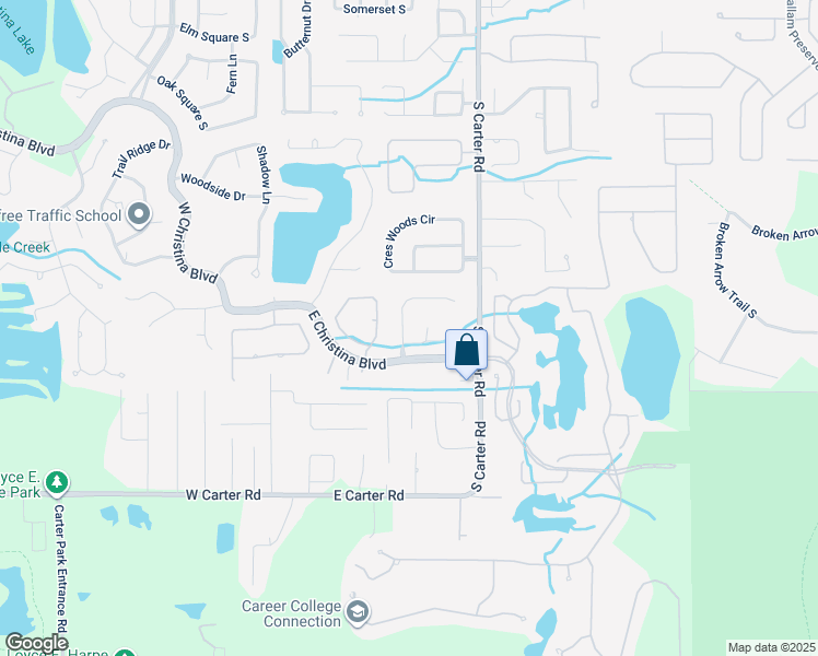 map of restaurants, bars, coffee shops, grocery stores, and more near 535 Crescent Hills Drive in Lakeland