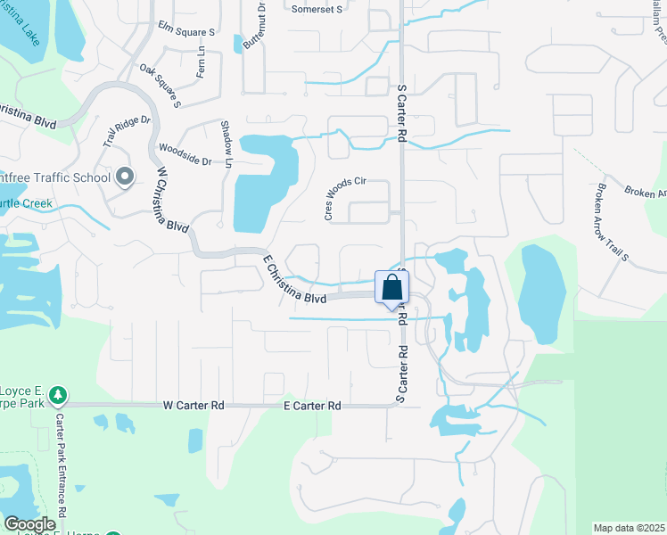 map of restaurants, bars, coffee shops, grocery stores, and more near 535 Crescent Hills Drive in Lakeland