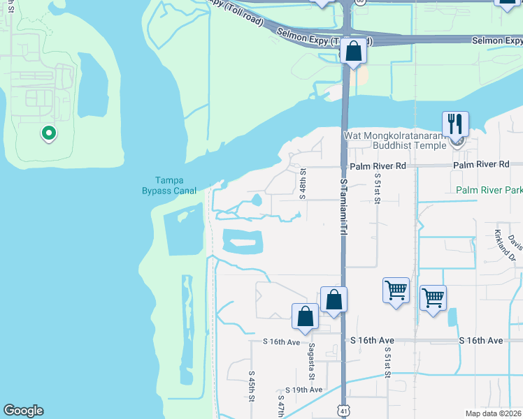 map of restaurants, bars, coffee shops, grocery stores, and more near 869 Tennyson Mill Circle in Tampa