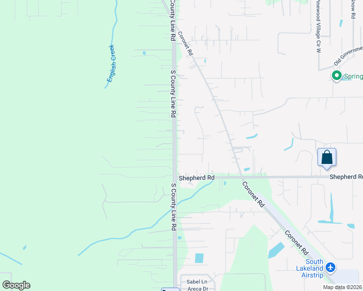 map of restaurants, bars, coffee shops, grocery stores, and more near 6830 County Line Road in Lakeland