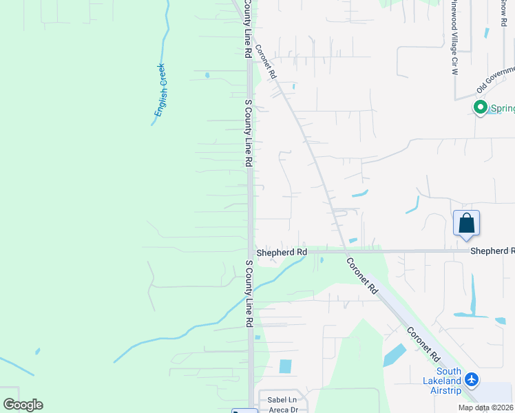 map of restaurants, bars, coffee shops, grocery stores, and more near 6830 County Line Road in Lakeland