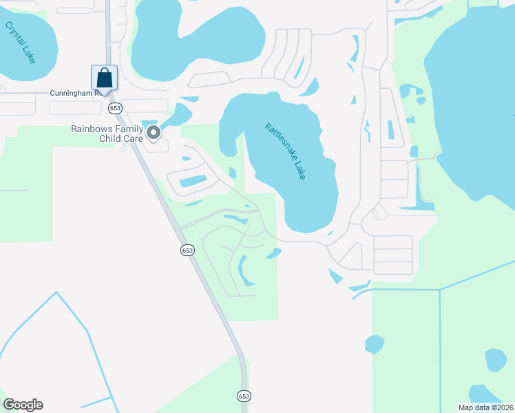 map of restaurants, bars, coffee shops, grocery stores, and more near 6117 Pebble Beach Boulevard in Winter Haven