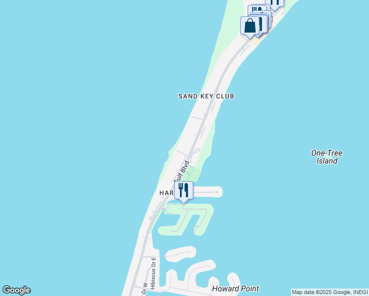 map of restaurants, bars, coffee shops, grocery stores, and more near in Clearwater