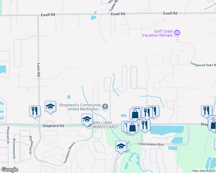 map of restaurants, bars, coffee shops, grocery stores, and more near 6316 Torrington Circle in Lakeland