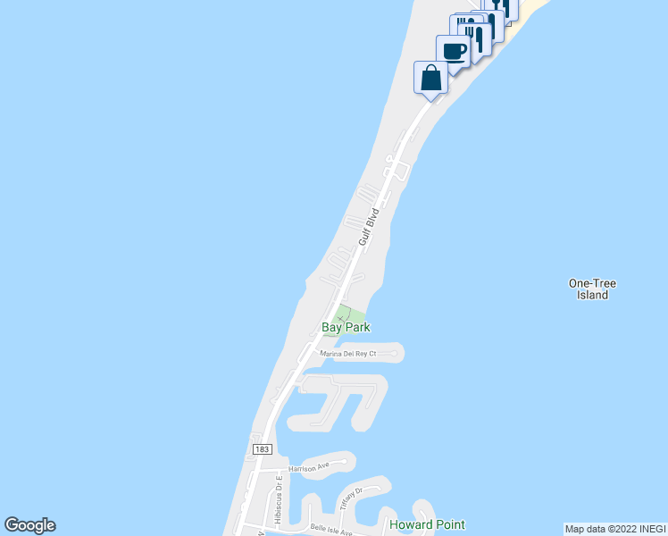 map of restaurants, bars, coffee shops, grocery stores, and more near in Clearwater