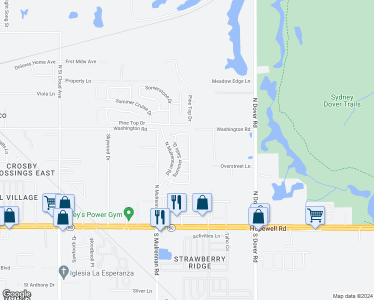 map of restaurants, bars, coffee shops, grocery stores, and more near 457 Summer Sails Drive in Valrico