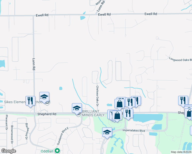 map of restaurants, bars, coffee shops, grocery stores, and more near 6316 Torrington Circle in Lakeland