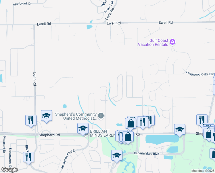 map of restaurants, bars, coffee shops, grocery stores, and more near 6351 Torrington Circle in Lakeland