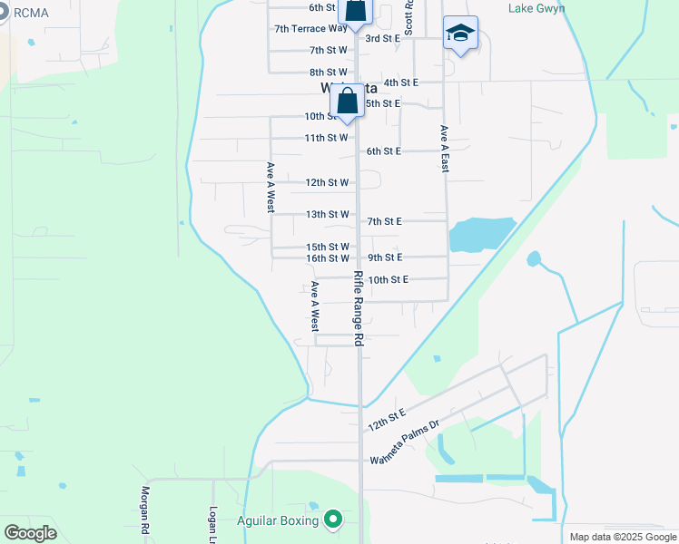 map of restaurants, bars, coffee shops, grocery stores, and more near 113 Cavalier Road in Wahneta