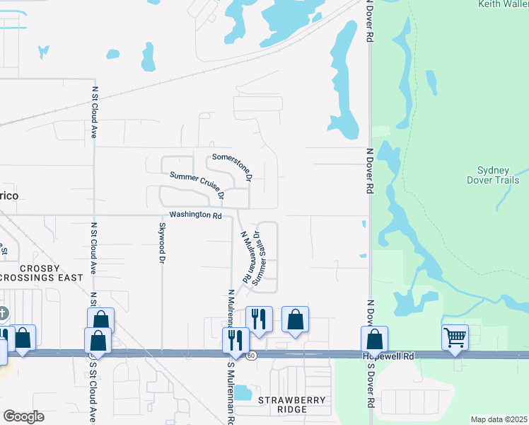 map of restaurants, bars, coffee shops, grocery stores, and more near 3315 Pine Top Drive in Valrico
