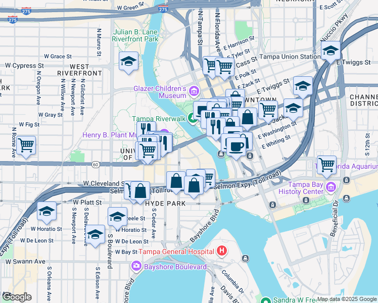 Map Of South Tampa 202 South Parker Street, Tampa Fl - Walk Score