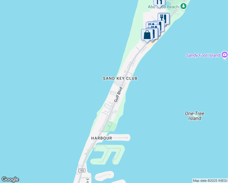 map of restaurants, bars, coffee shops, grocery stores, and more near 1460 Gulf Boulevard in Clearwater