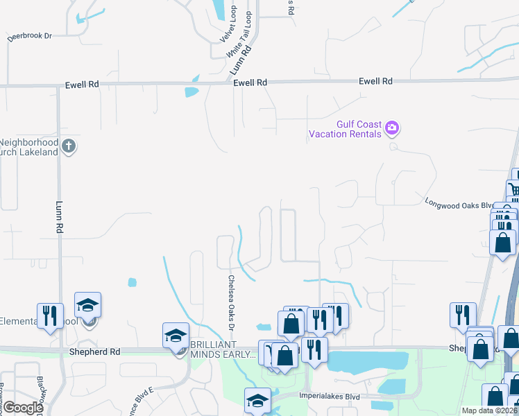 map of restaurants, bars, coffee shops, grocery stores, and more near 6451 Sedgeford Drive in Lakeland