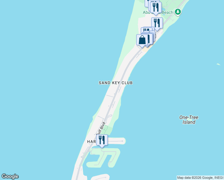 map of restaurants, bars, coffee shops, grocery stores, and more near in Clearwater