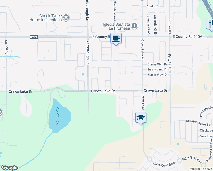 map of restaurants, bars, coffee shops, grocery stores, and more near 3816 Horizon View Loop in Lakeland