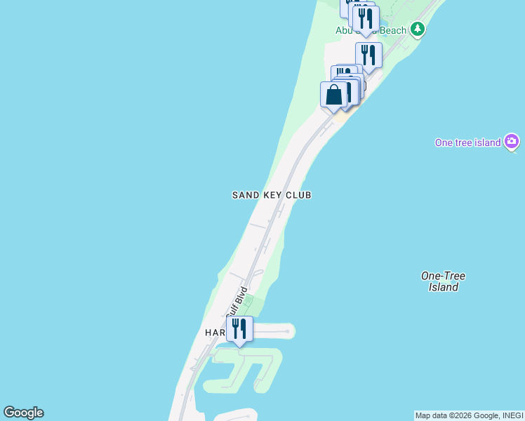 map of restaurants, bars, coffee shops, grocery stores, and more near in Clearwater