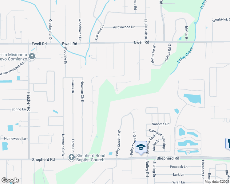 map of restaurants, bars, coffee shops, grocery stores, and more near 6400 Forestwood Drive West in Lakeland
