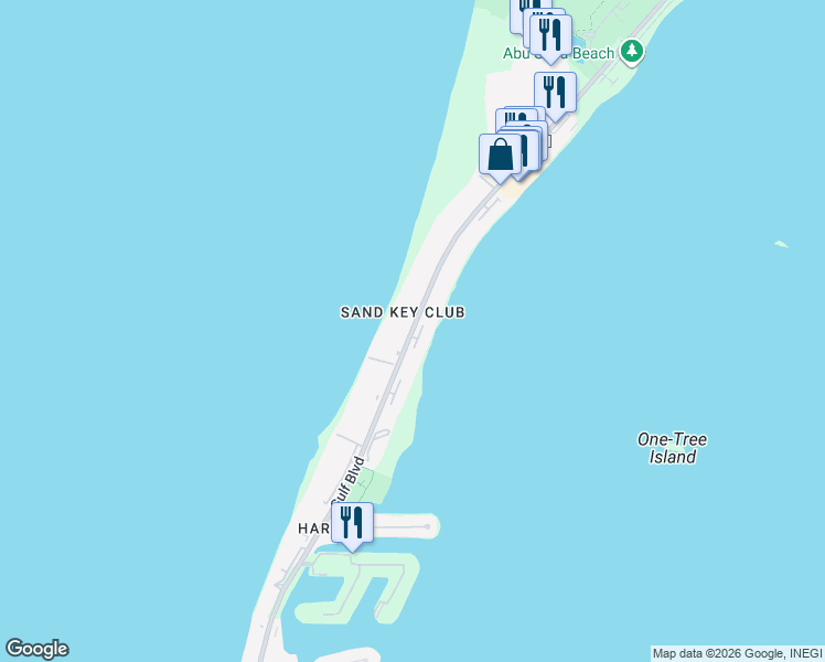 map of restaurants, bars, coffee shops, grocery stores, and more near in Clearwater