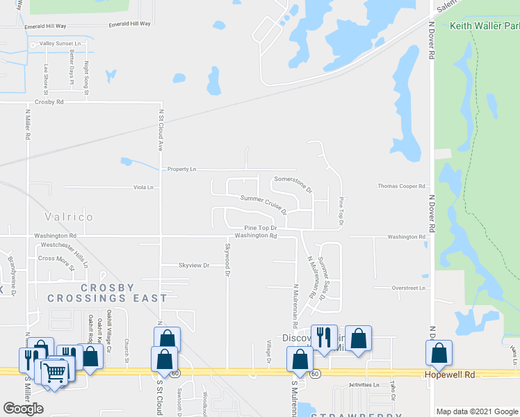 map of restaurants, bars, coffee shops, grocery stores, and more near 3128 Summer House Drive in Valrico