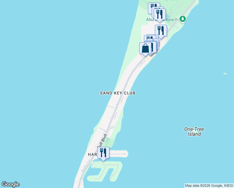 map of restaurants, bars, coffee shops, grocery stores, and more near in Clearwater