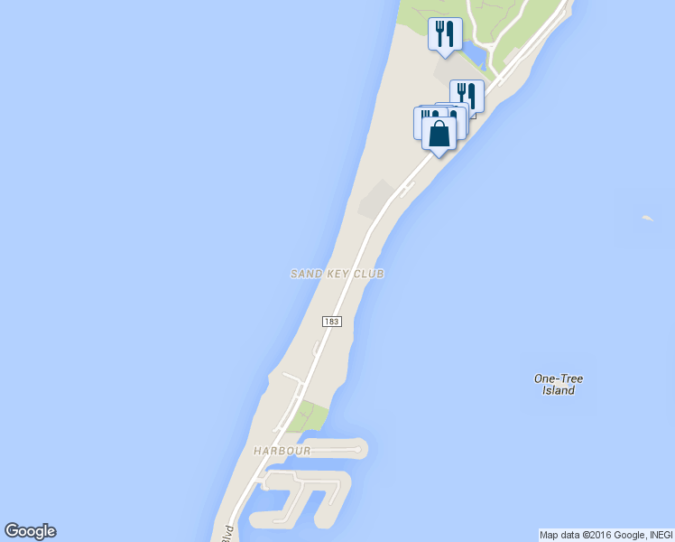 map of restaurants, bars, coffee shops, grocery stores, and more near 1370 Gulf Boulevard in Clearwater