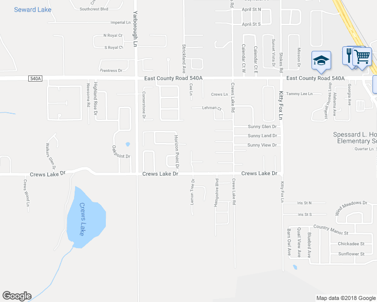 map of restaurants, bars, coffee shops, grocery stores, and more near 6503 Lemon Tree Drive in Lakeland