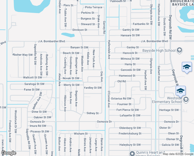 map of restaurants, bars, coffee shops, grocery stores, and more near in Palm Bay