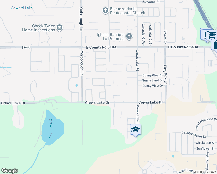 map of restaurants, bars, coffee shops, grocery stores, and more near 3897 Horizon Hill Drive in Lakeland