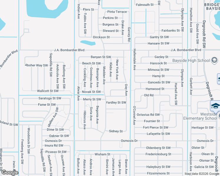 map of restaurants, bars, coffee shops, grocery stores, and more near 661 Heron Road in Palm Bay