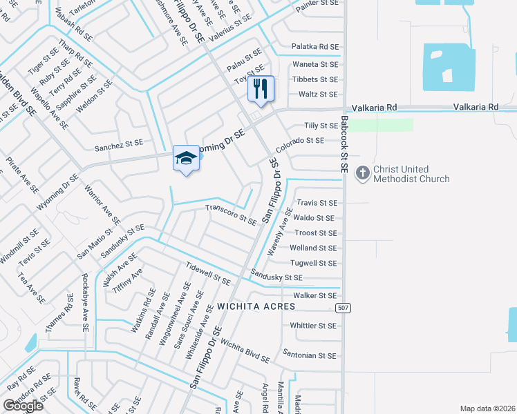 map of restaurants, bars, coffee shops, grocery stores, and more near 1949 Trapper Avenue Southeast in Palm Bay